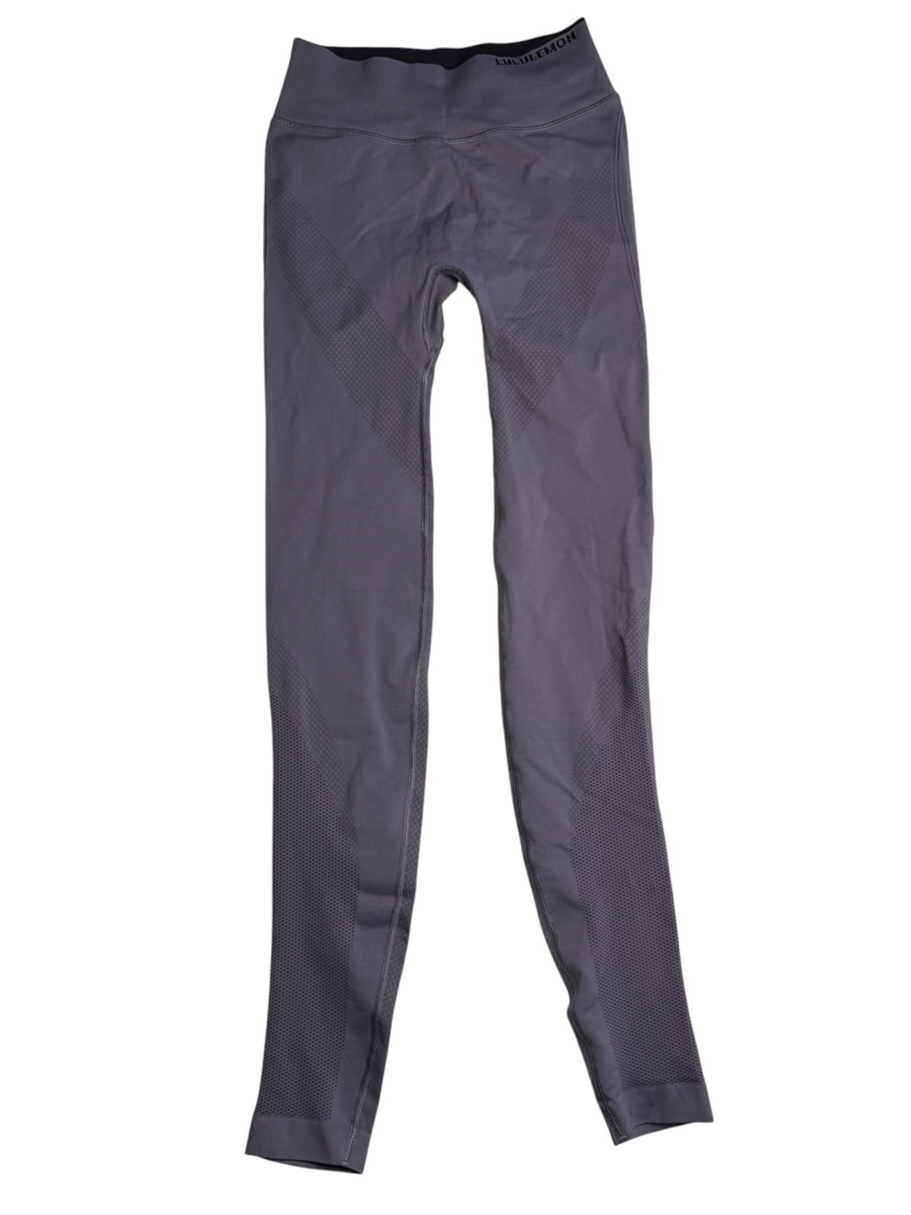 Lululemon Iconic Sweat Leggings Women’s 6 No Tag Graphite Purple Black Seamless